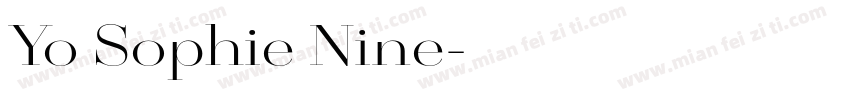 Yo Sophie Nine字体转换